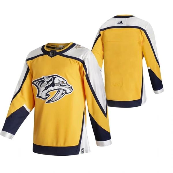 Nashville Predators Trikot Blank 2022 Reverse Retro Gelb Authentic